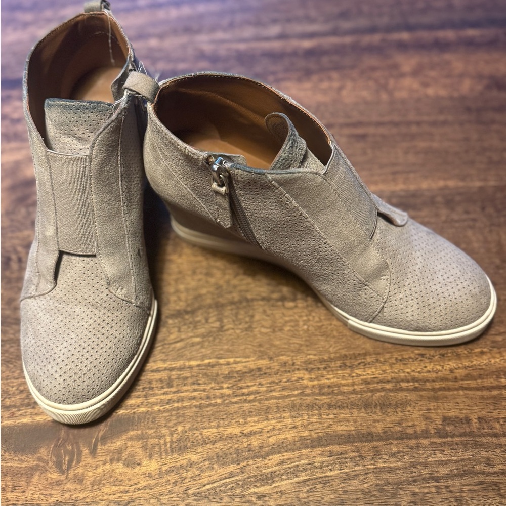 Paolo Light Gray Heeled Boots